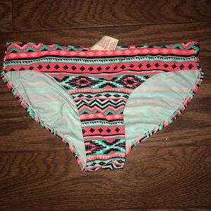 Op patterned bikini bottom